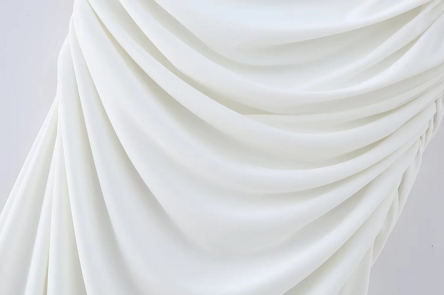 Newest summer ladies elegant party white pleated dress sleeveless one off shoulder simple long dresses women