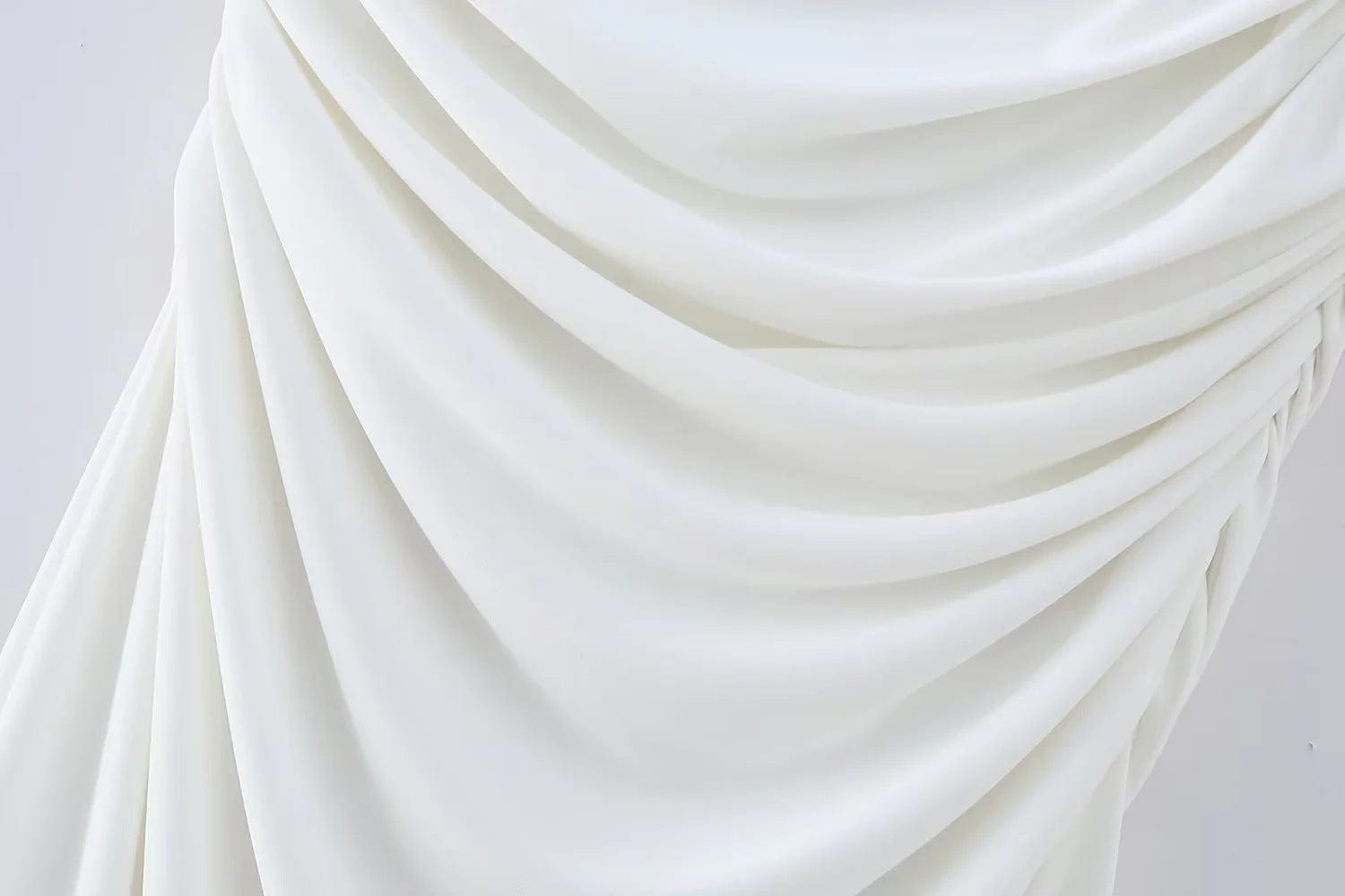 Newest summer ladies elegant party white pleated dress sleeveless one off shoulder simple long dresses women