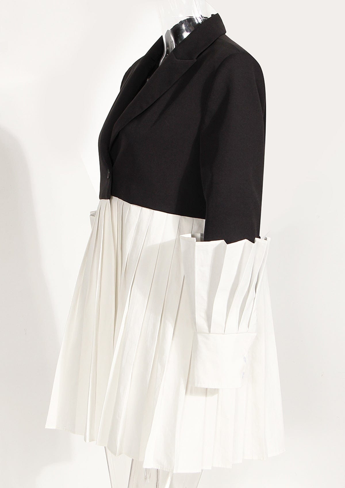 Niche Design Loose Women's Clothing Thin Lantern Sleeve Pleated Dress 2023  Fashion Trend Contrast Shirt Dress Women's Dresses