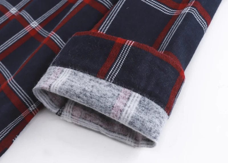 Nightgowns for Men Soft Bamboo Pajamas Plaid Design Multi Colors Warm Cotton Flannel Long Sleeve Winter Homewear Sleepwear Sets