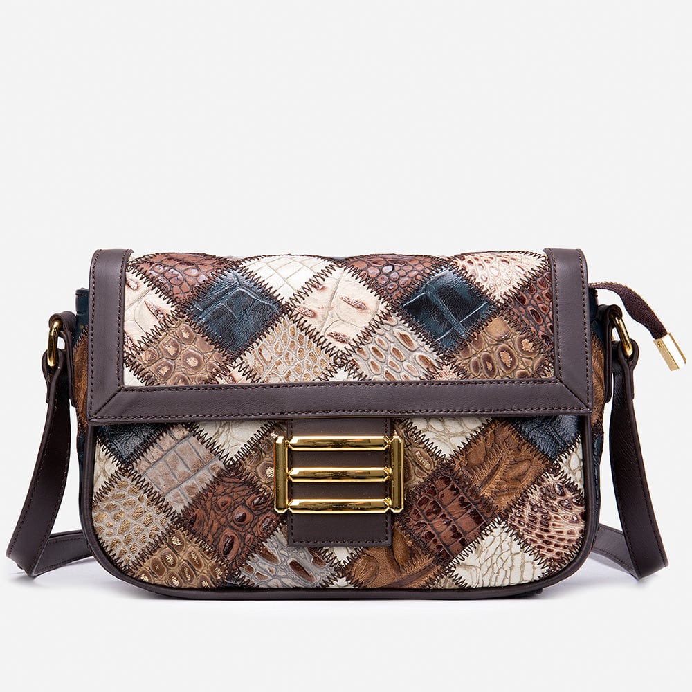 NIUCUNZH 6006 Vintage Satchel Handbags for Women Genuine Leather Crossbody Messenger Shoulder Bags for Women Saddle Bag Purse