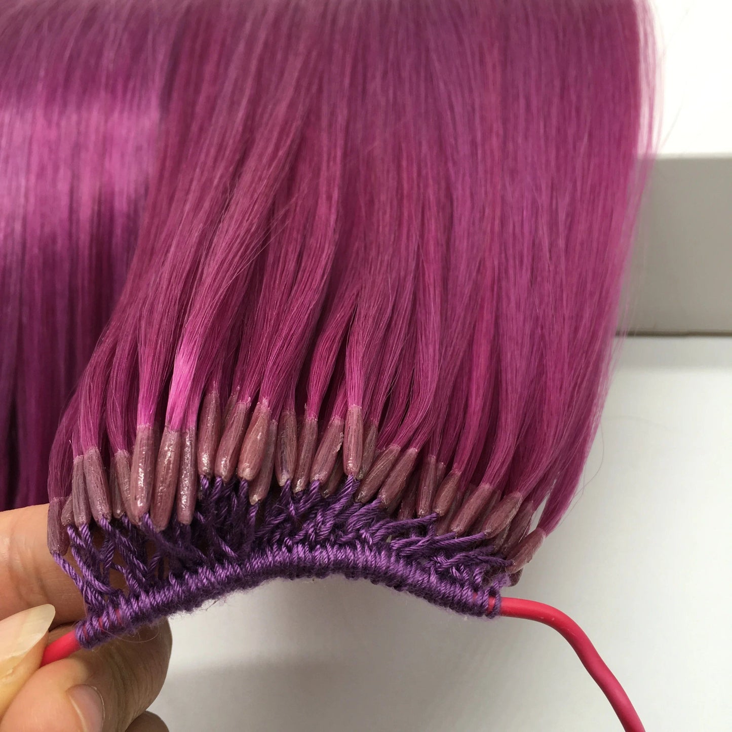 No Glue No Harm On The Original Hair dark blue colour One Cotton Thread Two I-Tip Korea Twins Hair Extensions