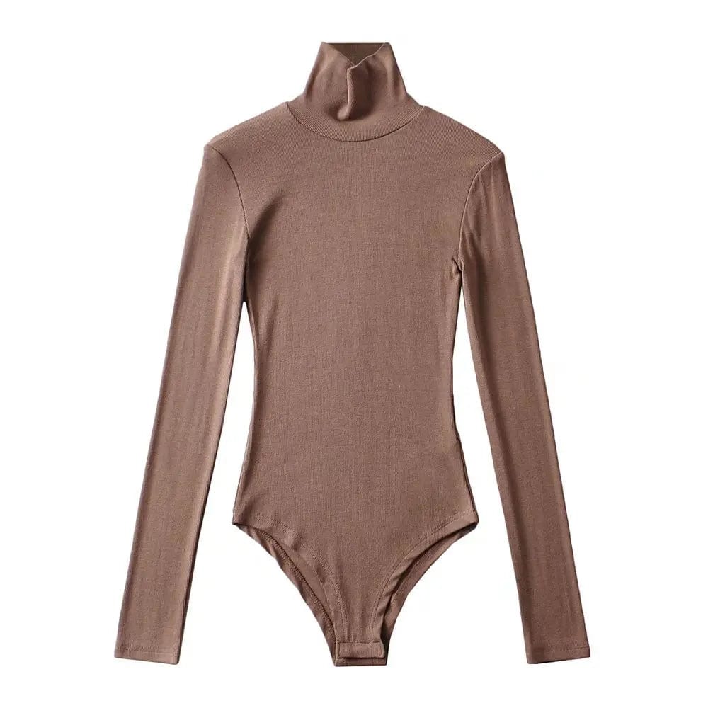 no moq ribbed cotton bodysuits for women plunge bodysuit tops long sleeve turtleneck corset bodysuit custom logo