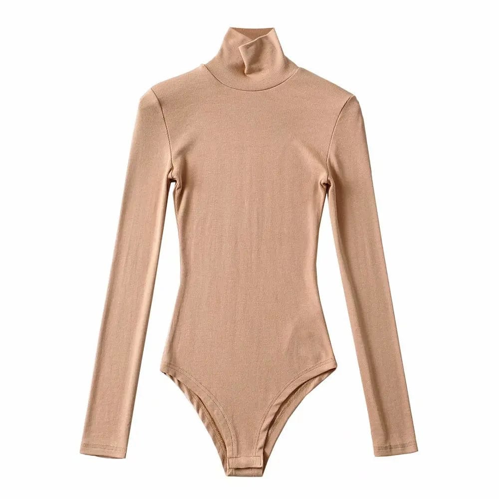 no moq ribbed cotton bodysuits for women plunge bodysuit tops long sleeve turtleneck corset bodysuit custom logo