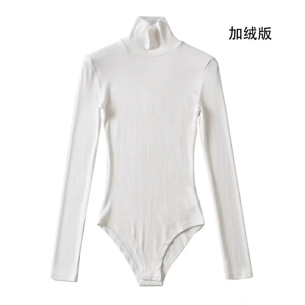 no moq ribbed cotton bodysuits for women plunge bodysuit tops long sleeve turtleneck corset bodysuit custom logo