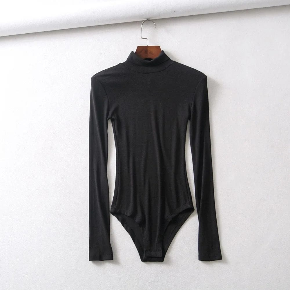 no moq ribbed cotton bodysuits for women plunge bodysuit tops long sleeve turtleneck corset bodysuit custom logo