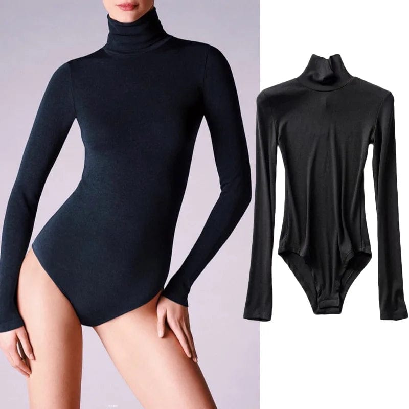 no moq ribbed cotton bodysuits for women plunge bodysuit tops long sleeve turtleneck corset bodysuit custom logo