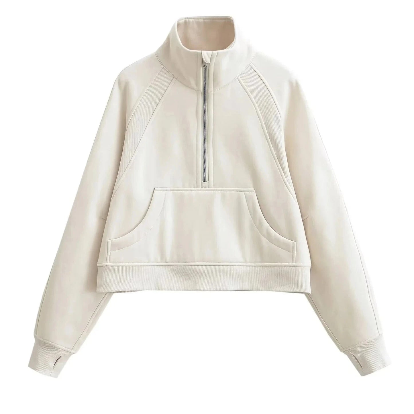 None / M / White Luluxixiyaya Women's Classic Casual 1/2 Zip Sweatshirt Neck Side Zip Pockets  Cotton Fleece Pullover Hoodie women