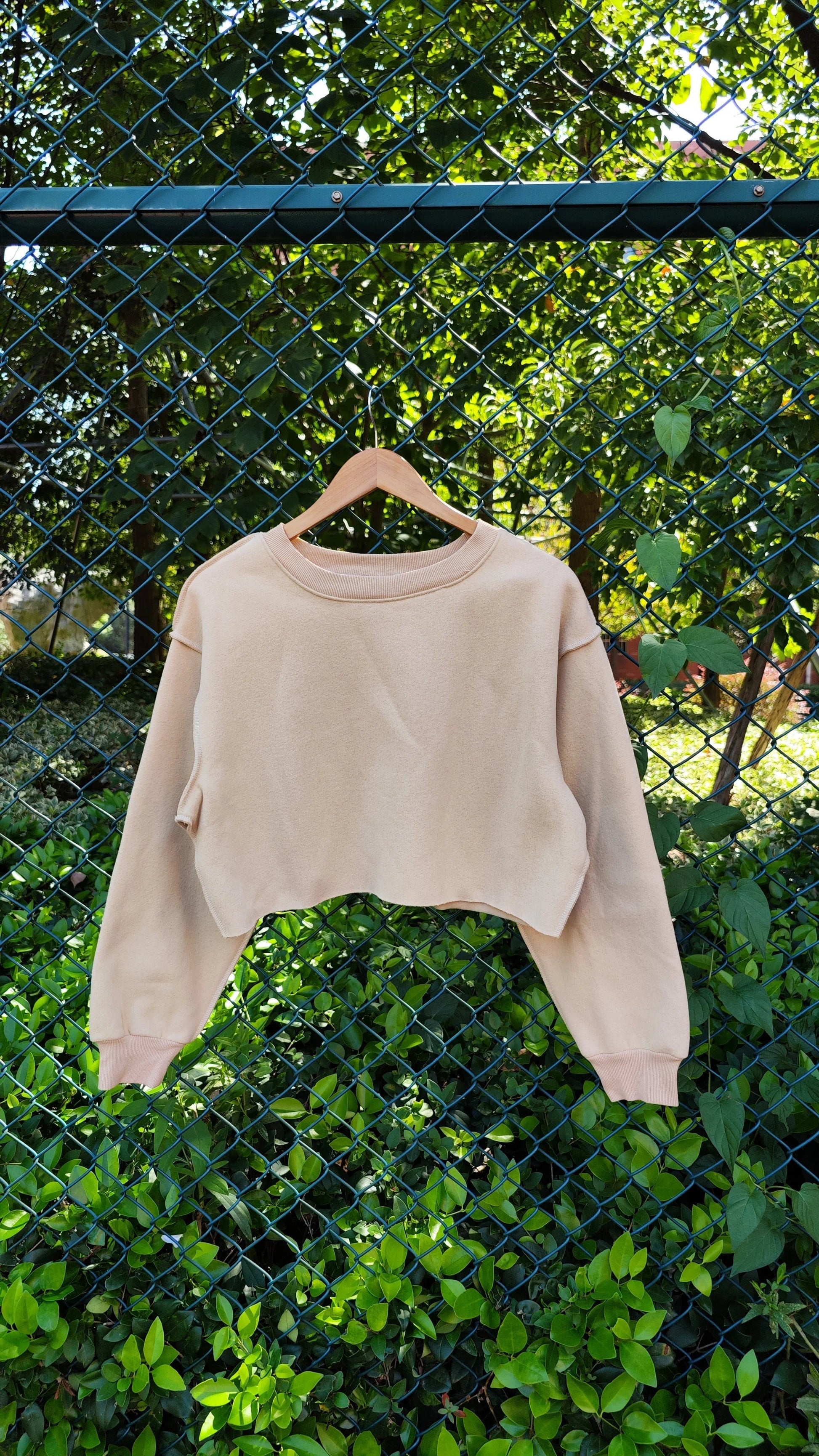 None / S / Khaki High quality 330gsm 100% cotton fleece inside cropped hoodies women crop top sweatshirt