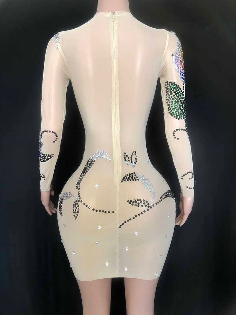 NOVANCE 2023 sexy dresses unique colorful diamonds rose evening gown dress elegant robes de cocktail for dinner party