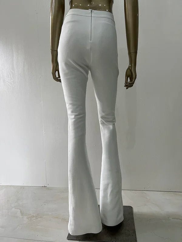 Novance B3168 2023 New Arrivals Floor Length Mesh Beaded Red Pants Plus Size Women'S Pants & Trousers Casual Slim Ladies Pants