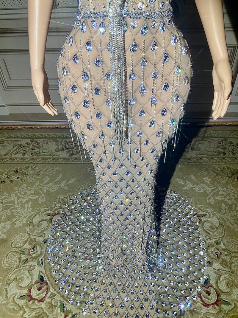 NOVANCE dress for women wedding party new 2023 puff sleeve sexy cape sleeved beaded evening gown dinner dress for ladies long