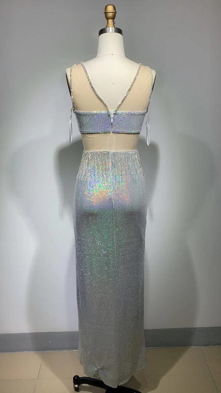 NOVANCE evening dress sexy 2023 dresses luxury silver set glittering diamonds tassels sexy robes de soiree chic et glamour