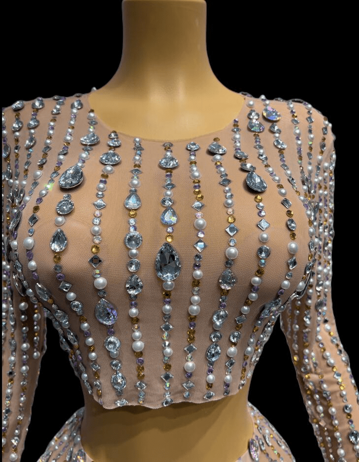 NOVANCE women maxi dress summer 2023 shiny diamonds sexy women's sets evening dresses long skirt prom red carpet stage party