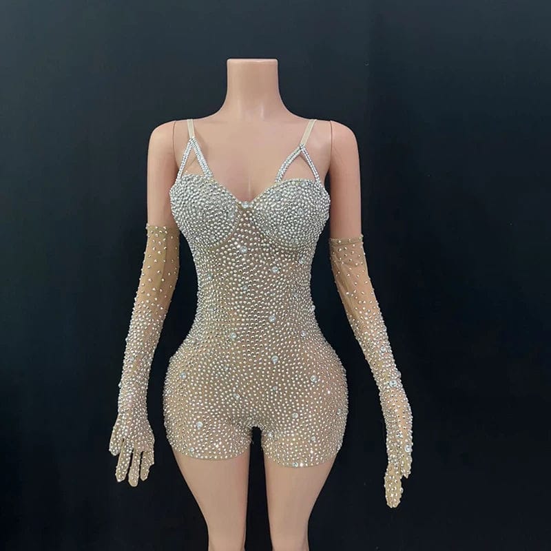 NOVANCE Y1738-N women dress wholesale women's jumpsuit with rhinestones sexy short jumpsuits for party for club