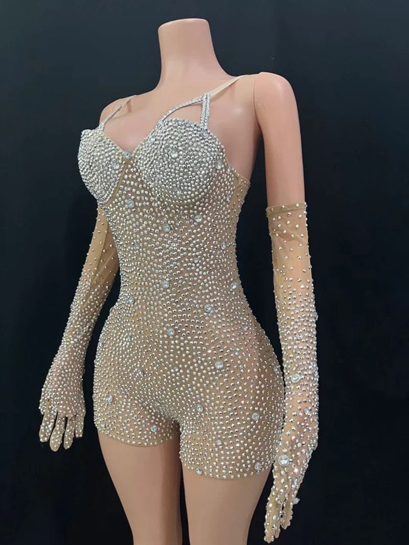 NOVANCE Y1738-N women dress wholesale women's jumpsuit with rhinestones sexy short jumpsuits for party for club
