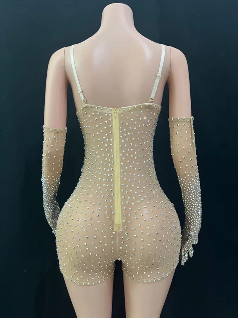 NOVANCE Y1738-N women dress wholesale women's jumpsuit with rhinestones sexy short jumpsuits for party for club