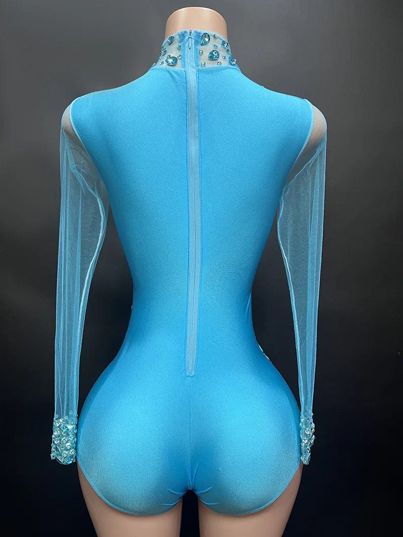 Novance Y2113 Trend Items 2023 Bodysuit For Women Plus Size Rhinestone Romper Jumpsuit Noir Woman Body Slim Bustier Dos Nus