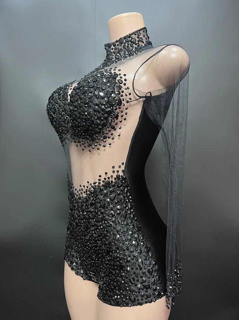 Novance Y2113  Women's Club Bodysuit Rhinestone Bodysuit Performance Bodycon Jumpsuit For Women Sexy Club Outfits Summer
