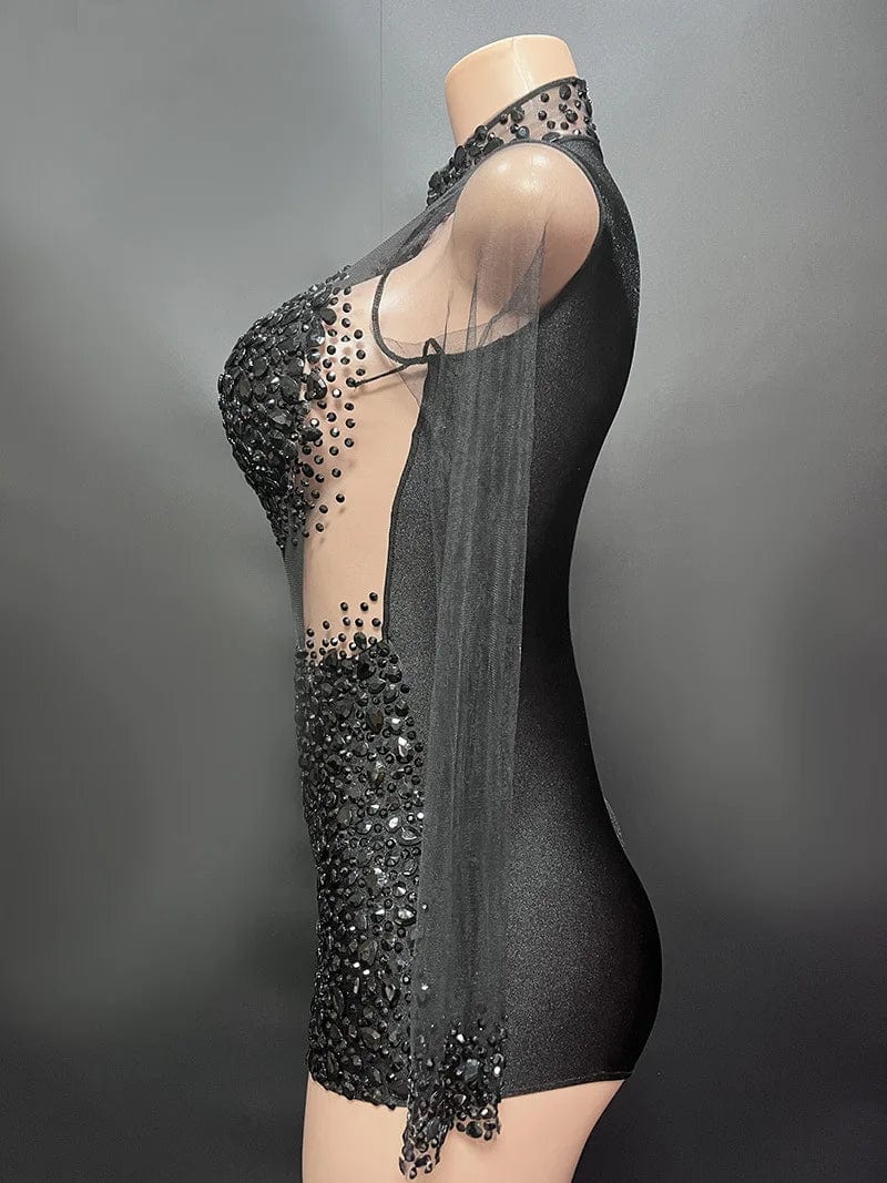 Novance Y2113  Women's Club Bodysuit Rhinestone Bodysuit Performance Bodycon Jumpsuit For Women Sexy Club Outfits Summer