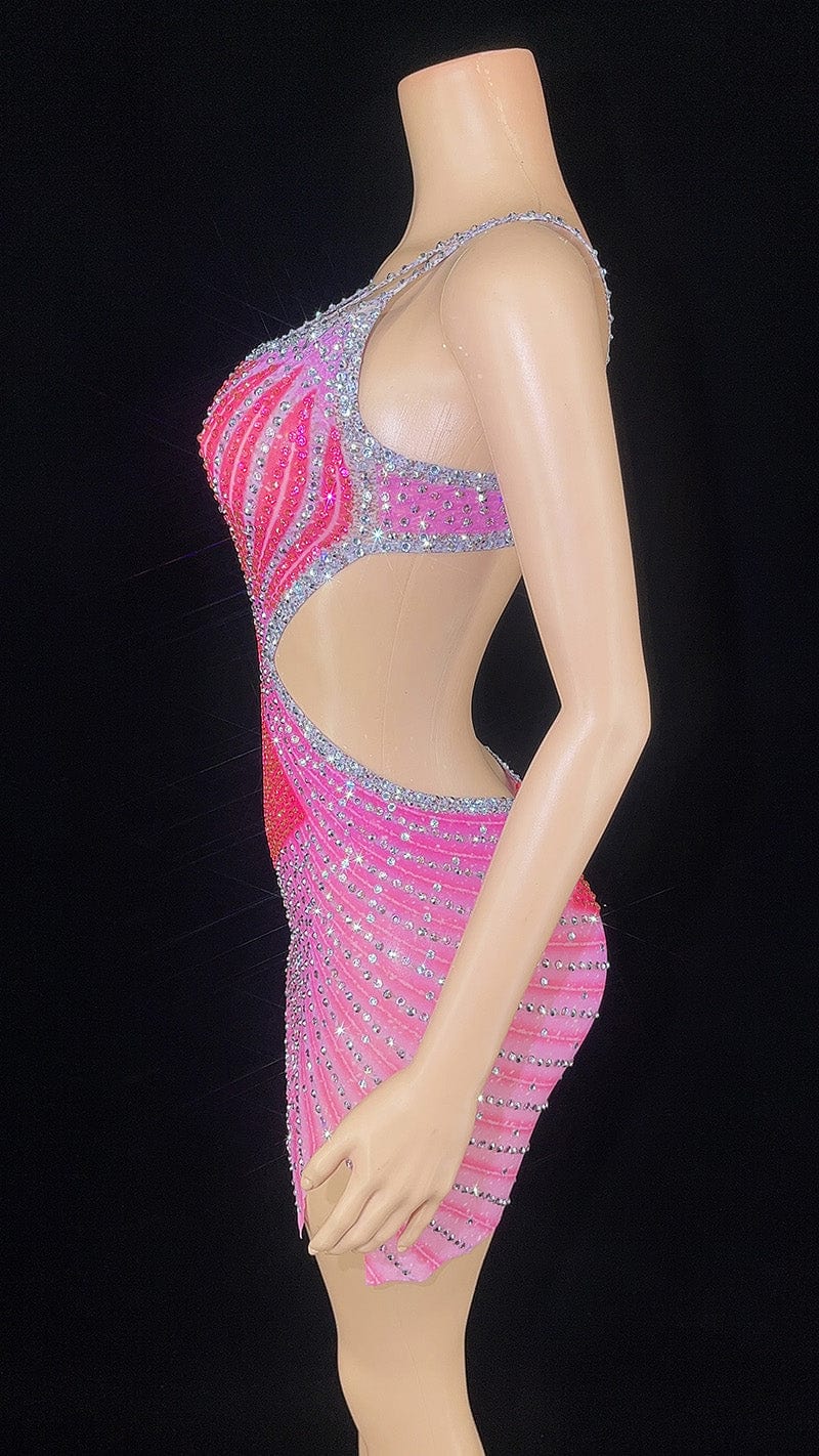 NOVANCE Y2839 high quality women clothing elegant women's club dresses 2023 shiny crystal diamond luxury dress mini bodycon