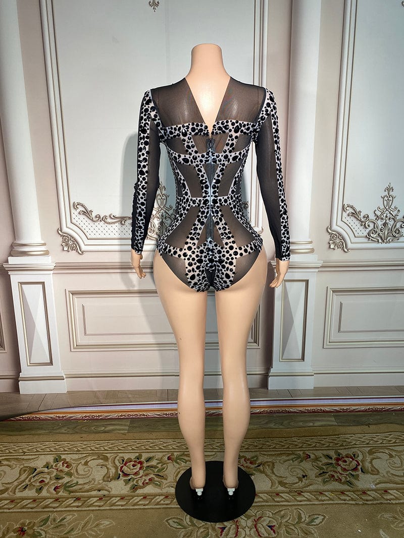 Novance Y2901 Fashion Women Sexy Bodysuit Adult Costumes Women Wings Performance Wear Leopard Print Women Costume Sexy