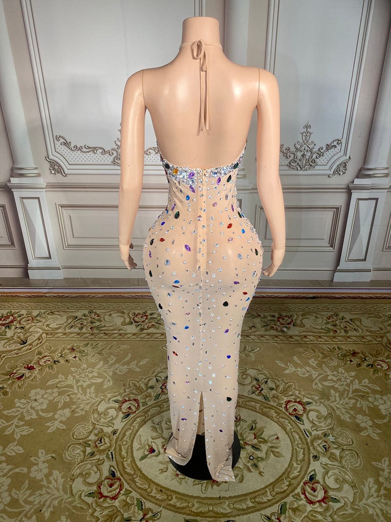 Novance Y2907 Robe Single Tendance 2023 Sexy Prom Dress Halter Floor Length Ball Gown Elegant Dress For Birthday Party