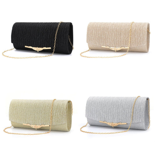 Occidental Dinner Fashion Women's Evening Dress Bag Handheld Bag Party Metal Pleated Women's Bag