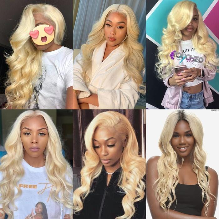 Ocean wigs 13 years factory Body Wave 613 Blonde  Color Virgin Hair Bundles In Stock  blonde human hair weave #613 blonde human hair weave body wave