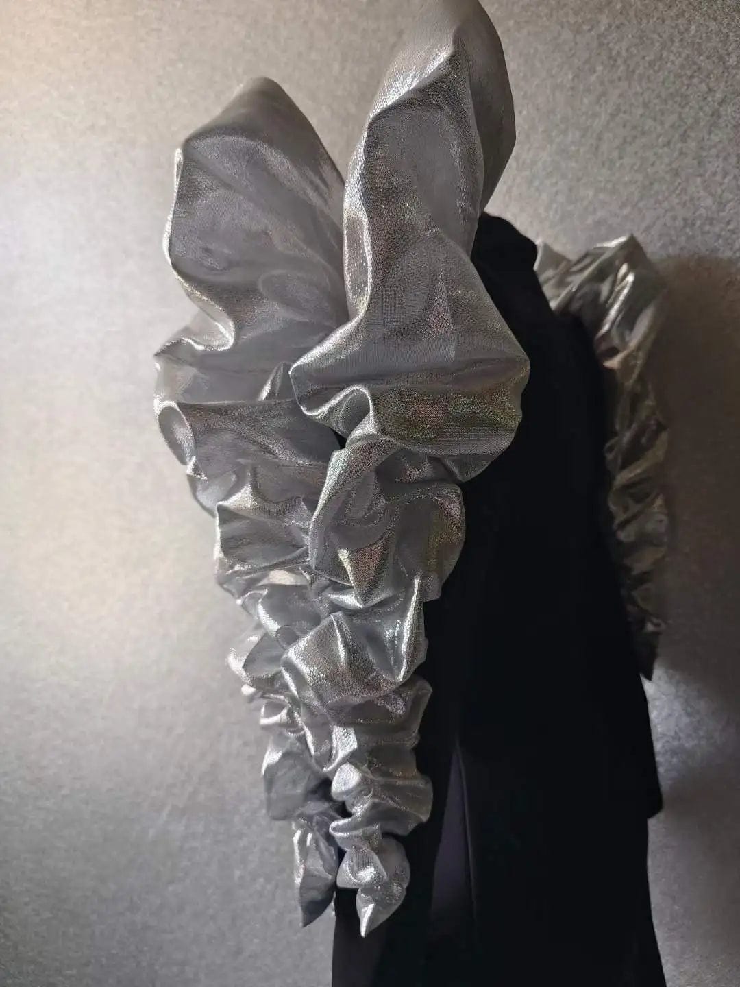 Ocstrade Fall 2023 Women Long Ruched Sleeve Zipper Coat Womens Blazer Jacket Concert Performance Rhinestone Coat For Women