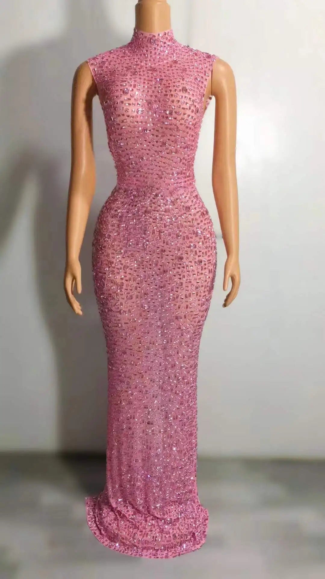 Ocstrade Hot Selling Rhinestone Diamond Luxury Studded Dress Long Gowns For Women Evening Dresses Gold Plus Size Elegant