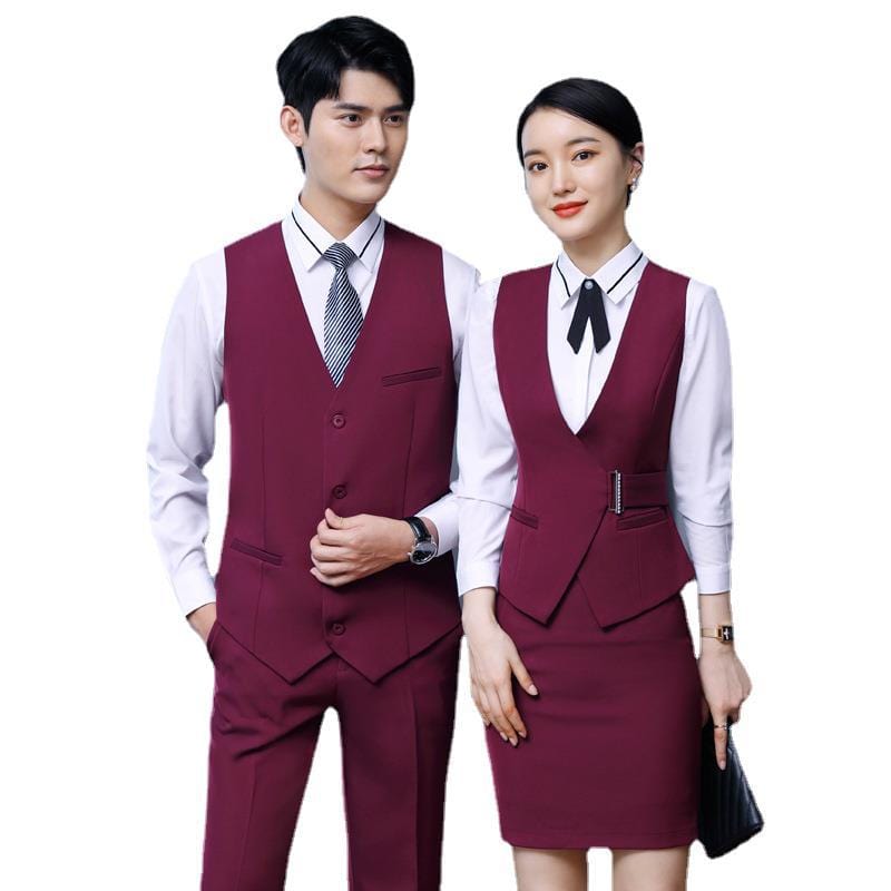 OEM Candy Colors Men And Women Vest Elegant Waistcoat Gilet V-Neck Business Career Ladies Tops office Formal Work Wear Outerwear