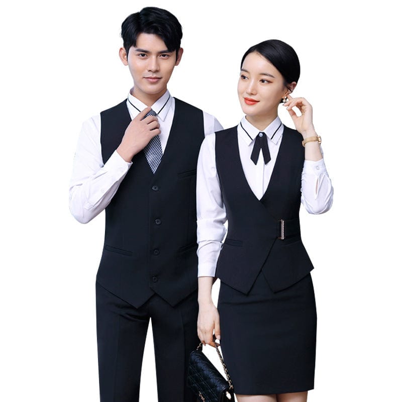 OEM Candy Colors Men And Women Vest Elegant Waistcoat Gilet V-Neck Business Career Ladies Tops office Formal Work Wear Outerwear