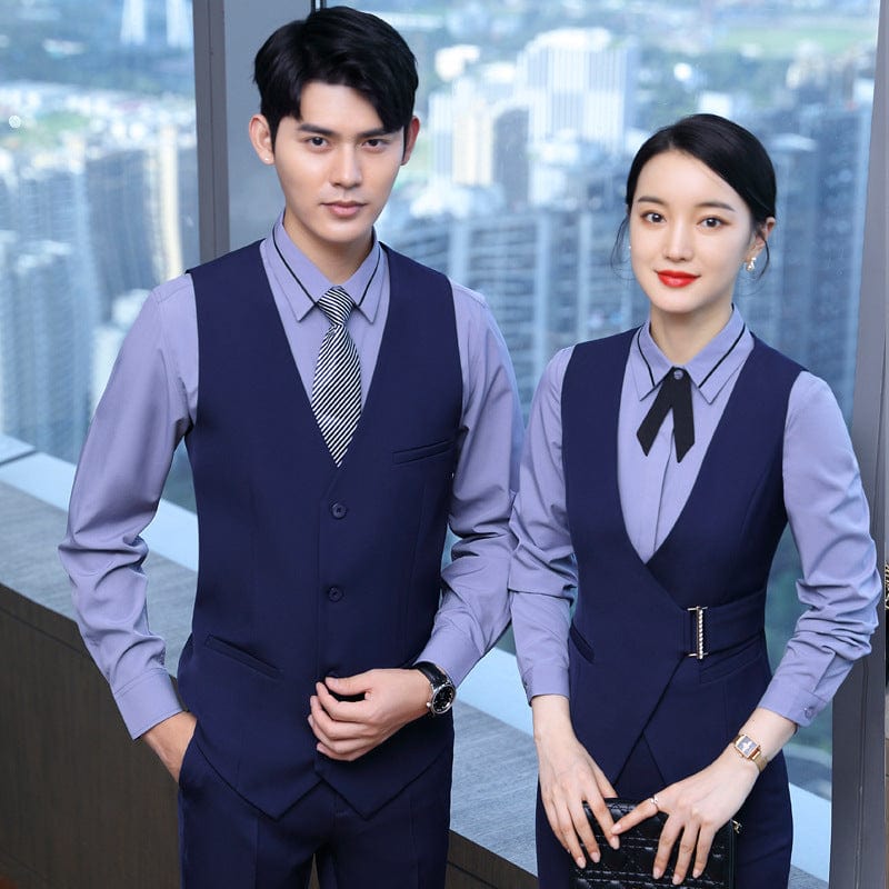 OEM Candy Colors Men And Women Vest Elegant Waistcoat Gilet V-Neck Business Career Ladies Tops office Formal Work Wear Outerwear
