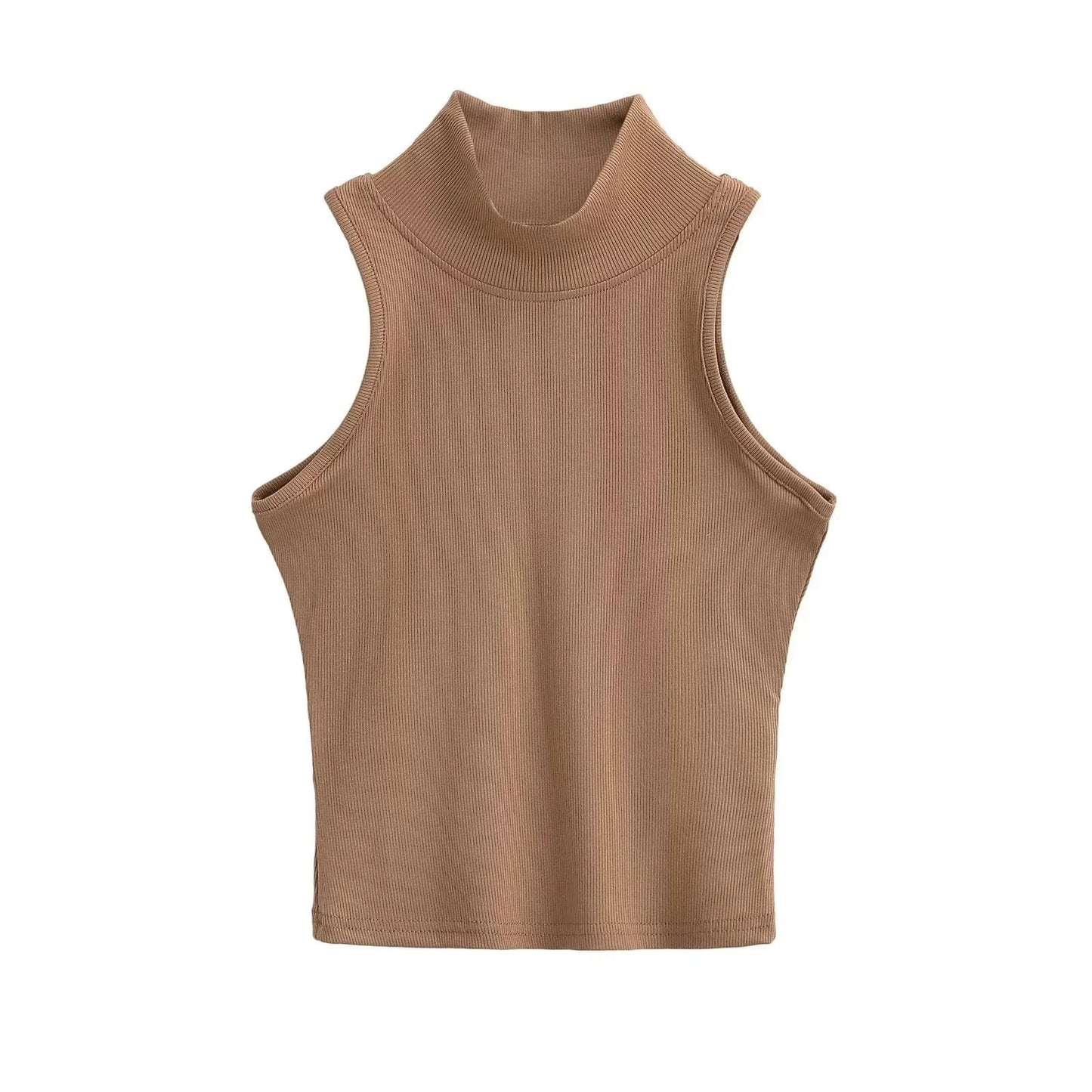 OEM Cropped Women's Solid T-shirt Tank Top Streetwear Stretch Rib Knit Modal Casual Tank Top Women