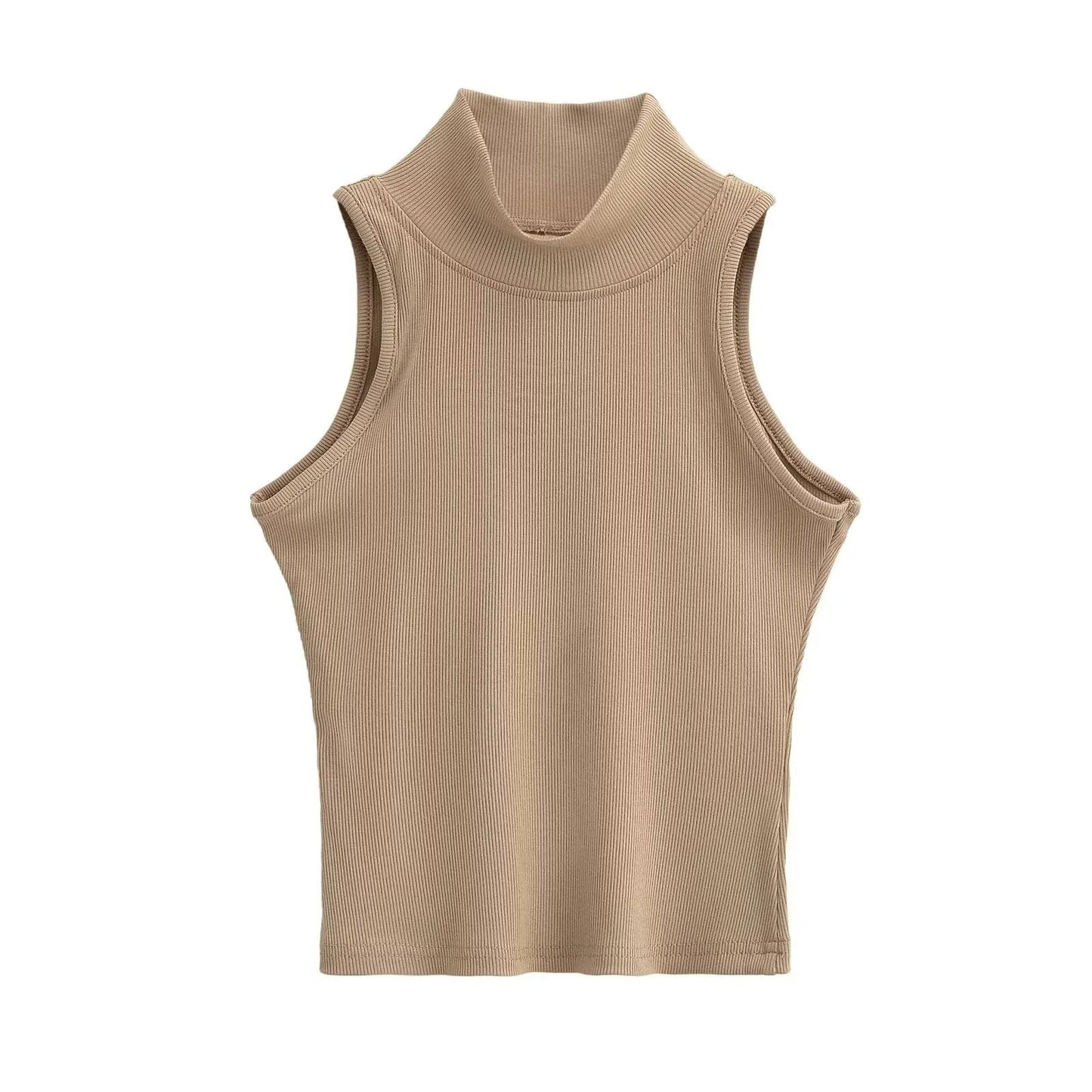 OEM Cropped Women's Solid T-shirt Tank Top Streetwear Stretch Rib Knit Modal Casual Tank Top Women