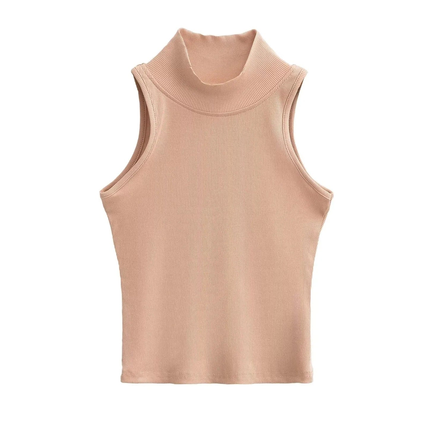 OEM Cropped Women's Solid T-shirt Tank Top Streetwear Stretch Rib Knit Modal Casual Tank Top Women