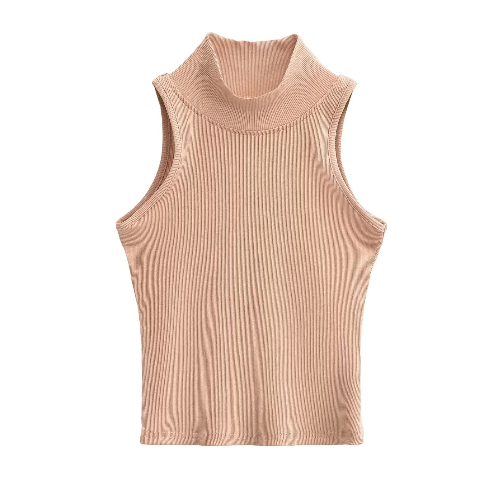 OEM Cropped Women's Solid T-shirt Tank Top Streetwear Stretch Rib Knit Modal Casual Tank Top Women