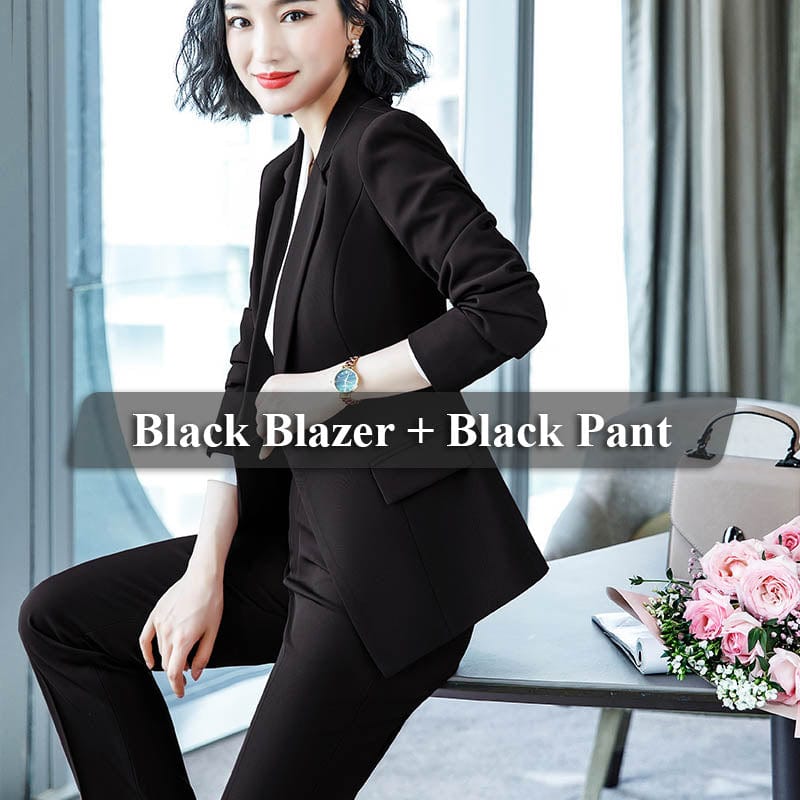 OEM Drop Ship 2 Piece Set Simple Formal Burgundy Business Suit Blazer with Pockets Office Lady Designs Women Jacket and Pant