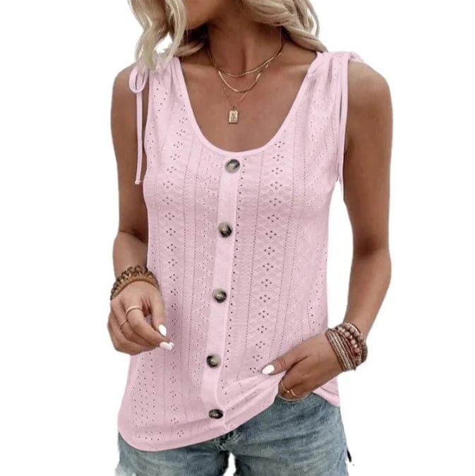 OEM Factory Casual Wear Knitted U-neck Solid  Sexy Women Vest