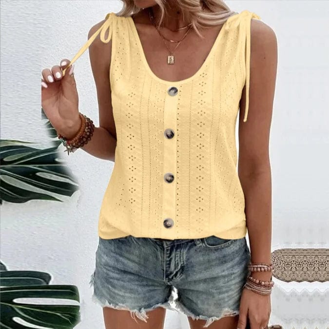 OEM Factory Casual Wear Knitted U-neck Solid  Sexy Women Vest