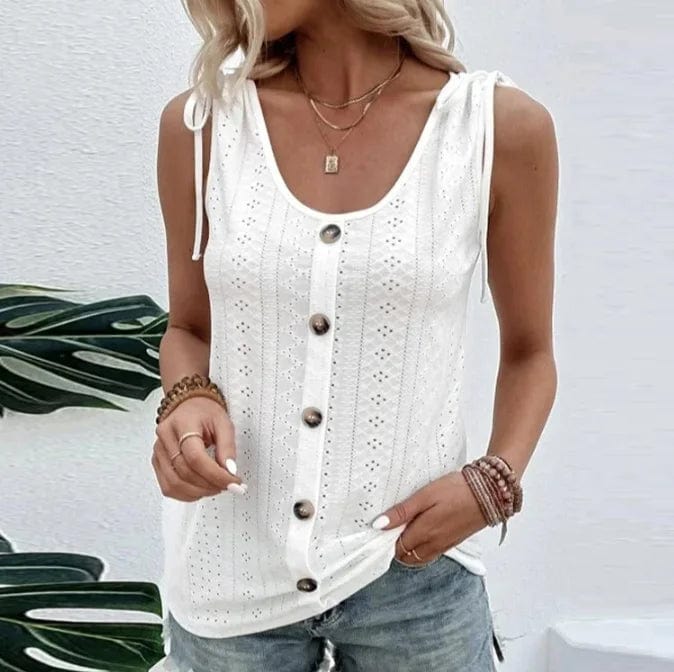 OEM Factory Casual Wear Knitted U-neck Solid  Sexy Women Vest