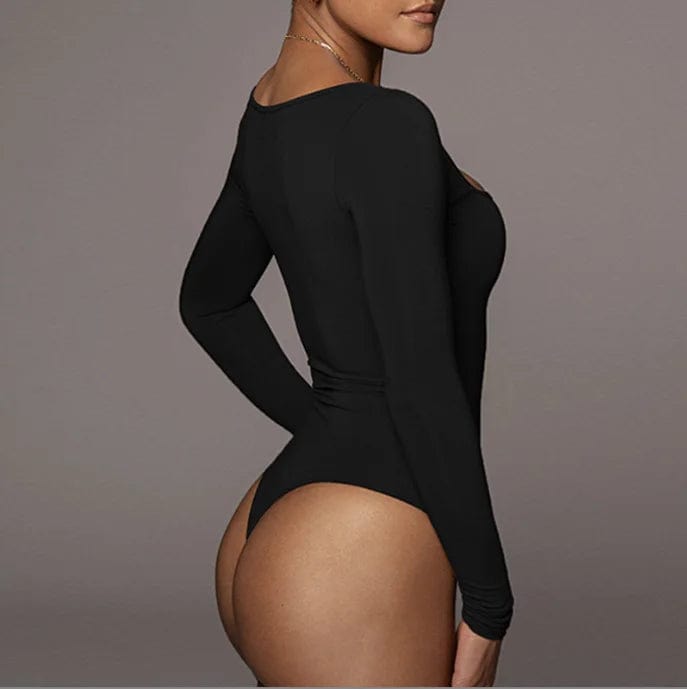 OEM Factory Casual Wear Long Sleeve Square Neck Elastic Sexy Women Bodysuit