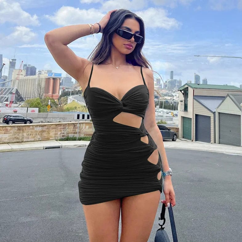 OEM Factory Hot Selling Bow Patchwork Sexy Short Women Sheath Dress