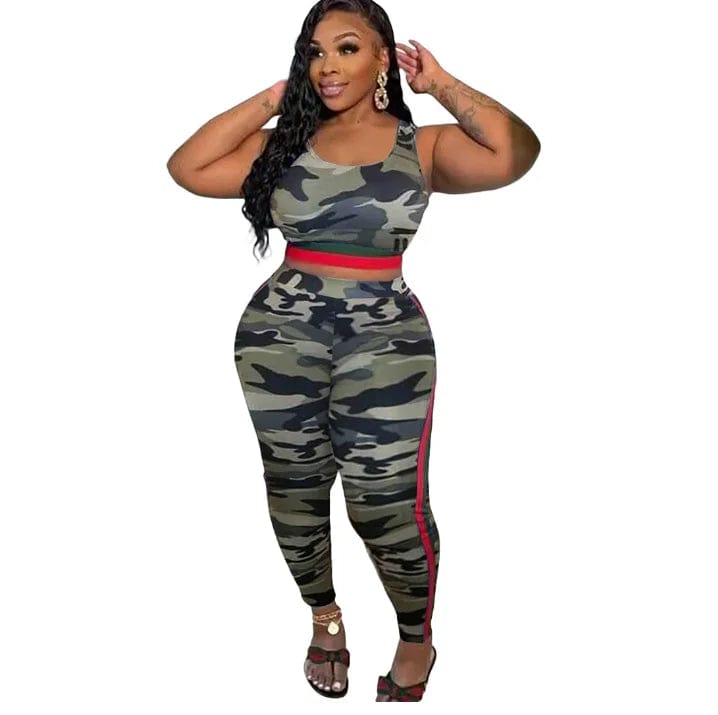 OEM Factory Hot Selling Casual Wear Two Piece Set Printed Patchwork outfit