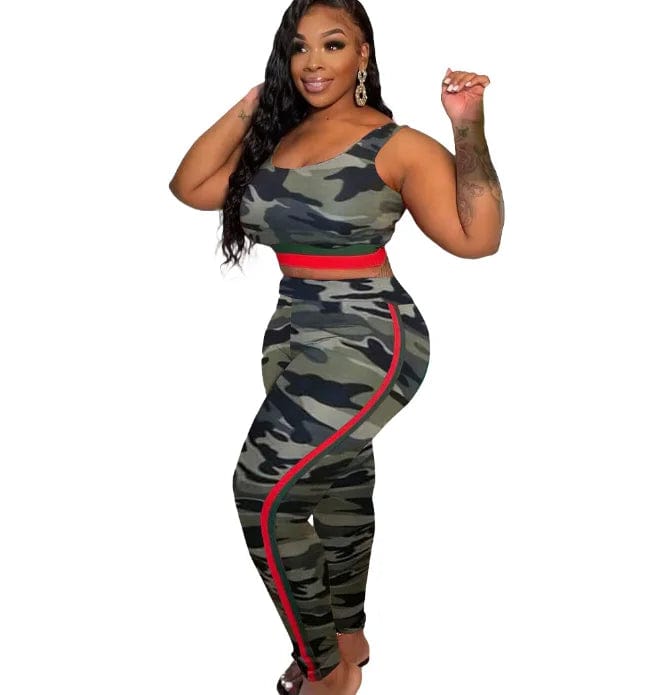 OEM Factory Hot Selling Casual Wear Two Piece Set Printed Patchwork outfit