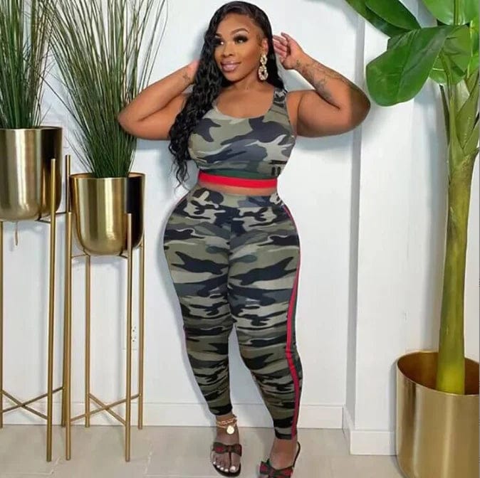 OEM Factory Hot Selling Casual Wear Two Piece Set Printed Patchwork outfit