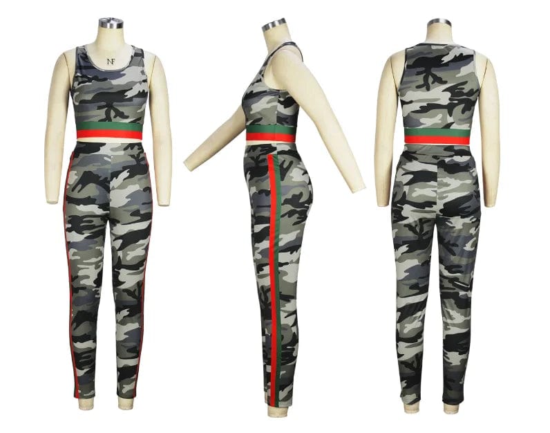 OEM Factory Hot Selling Casual Wear Two Piece Set Printed Patchwork outfit