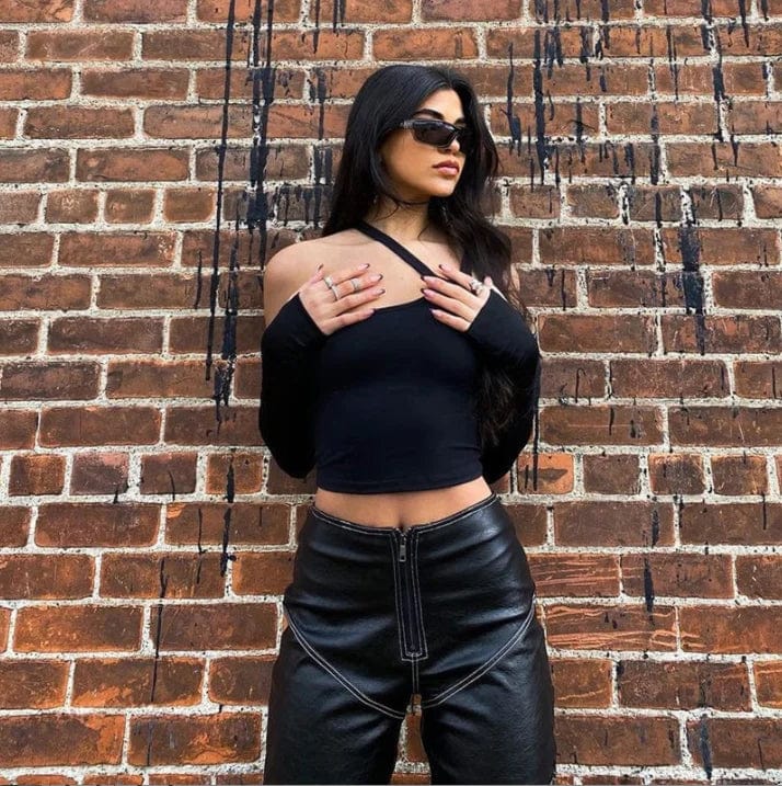 OEM Factory Hot Selling Sexy Short Women Halter Tank Top