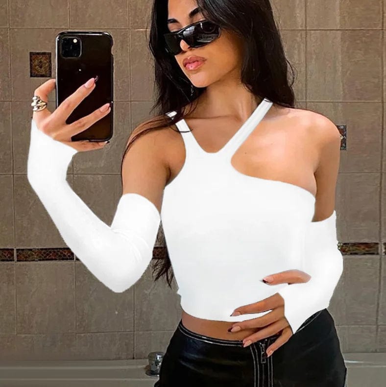 OEM Factory Hot Selling Sexy Short Women Halter Tank Top